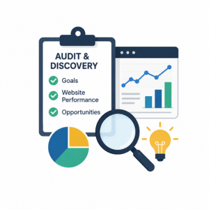 step 1 image showing process of audit and discovery