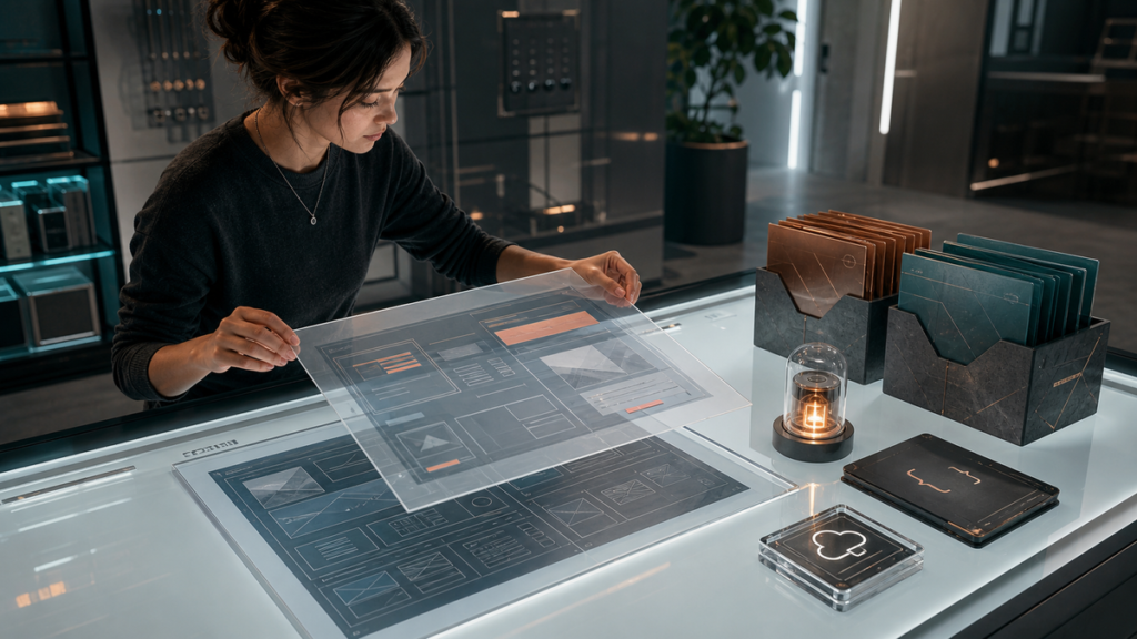 WordPress creator aligning a child theme overlay above a parent theme blueprint on a web design table. what is a wordpress child theme
