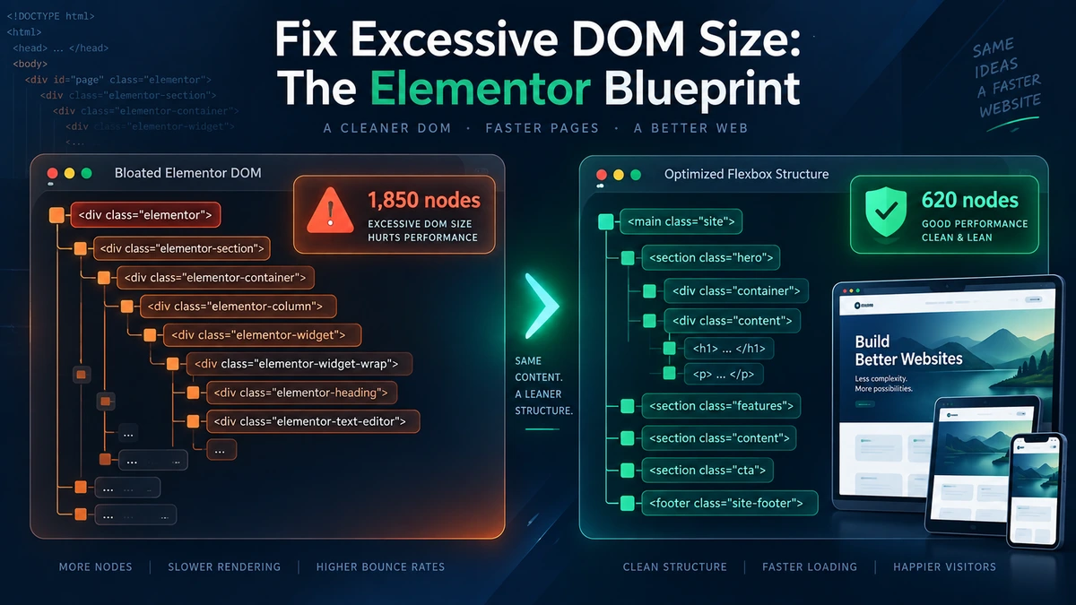 How to Fix “Avoid an Excessive DOM Size” in WordPress Elementor (5 Practical Steps)