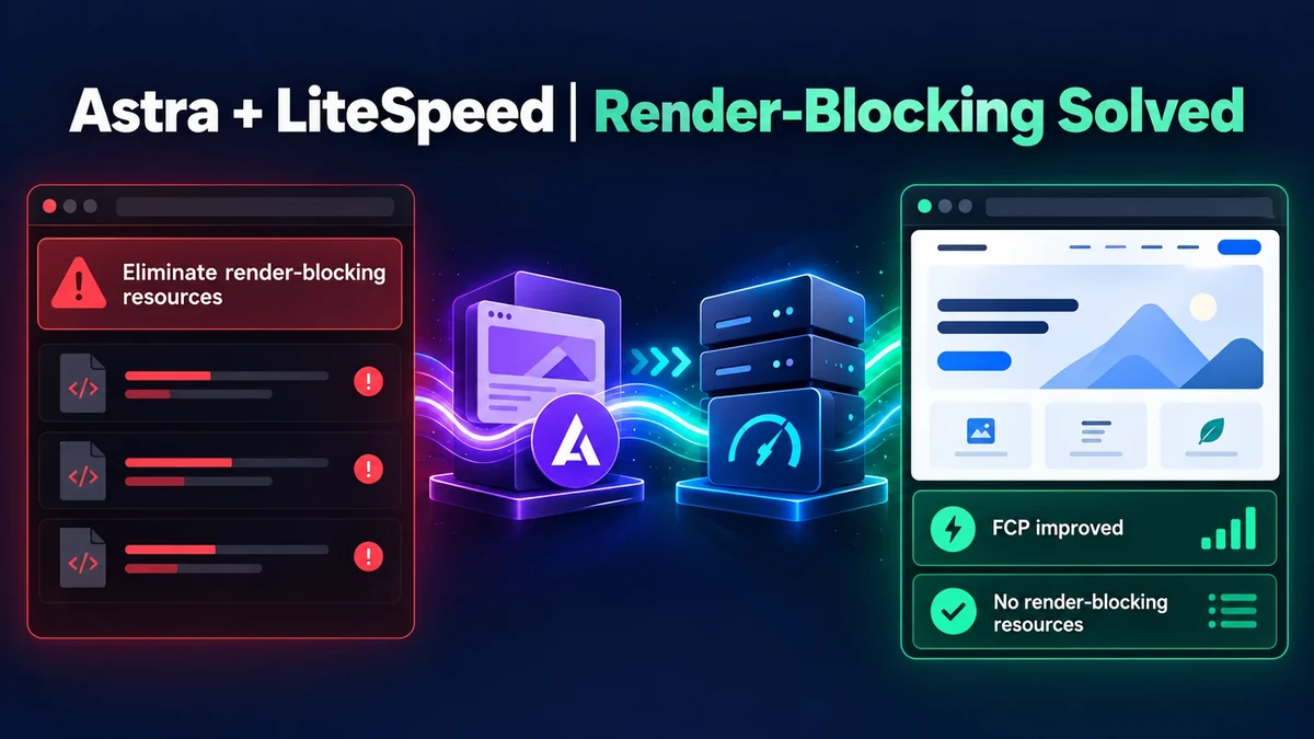 How to Eliminate Render Blocking Resources in Astra Theme & LiteSpeed Cache (2026)